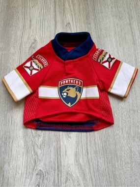 NHL - Florida Panthers - Red Pet/Puppy Dog Hockey Jersey w/ Navy & Gold Accents